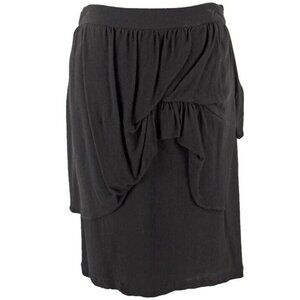 Citi Sz 10 Black Textured Boho Over Layered Over Pencil Viscose Lined Skirt
